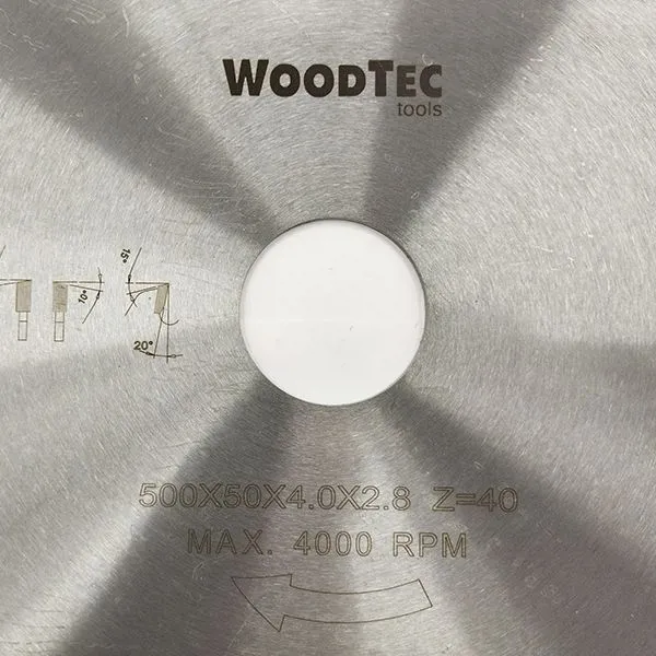 Пильный диск Ø500 х 50 х 4,0/2,8 Z40 WZ WoodTec Пильный диск Ø500 х 50 х 4,0/2,8 Z40 WZ WoodTec