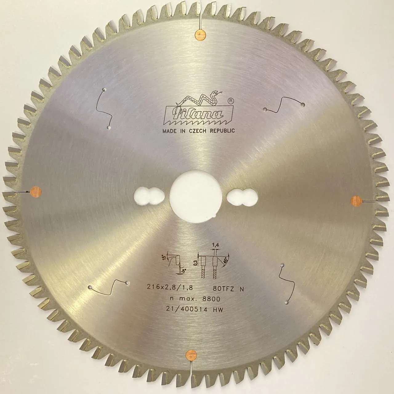 Пильный диск TCT "Pilana" 216x2.8/1.8x30 z80 87 TFZ N