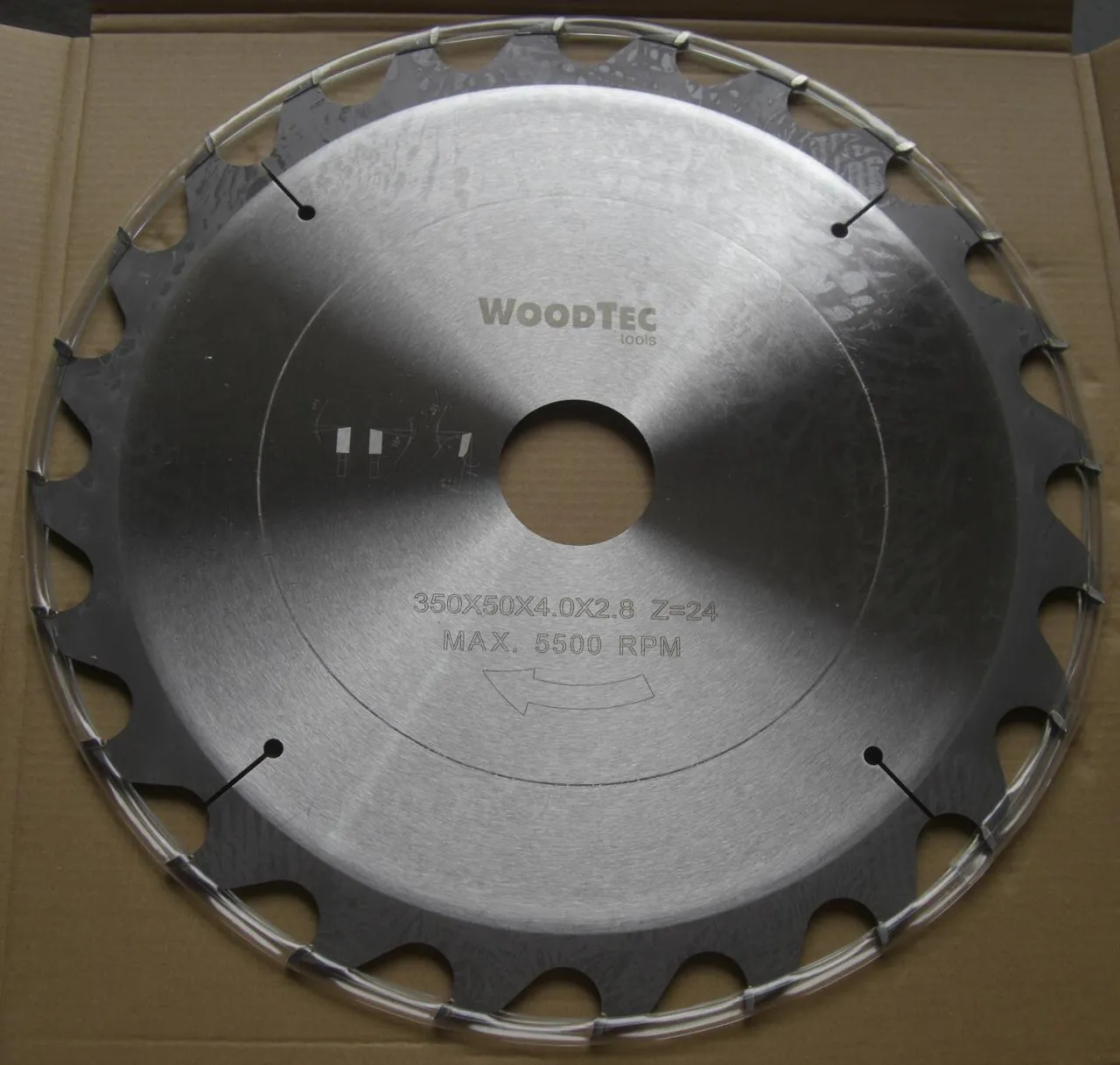 Пильный диск Ø350 х 50 х 3,8/2,5 Z24 WZ WoodTec Пильный диск Ø350 х 50 х 3,8/2,5 Z24 WZ WoodTec