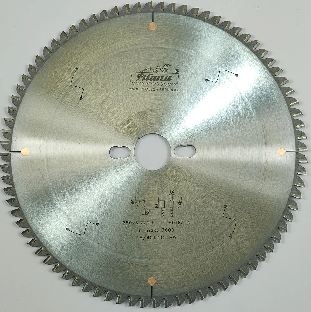 Пильный диск TCT "Pilana" 250x3.2/2.5x30 z80 87-11 TFZ N Пильный диск TCT "Pilana" 250x3.2/2.5x30 z80 87-11 TFZ N