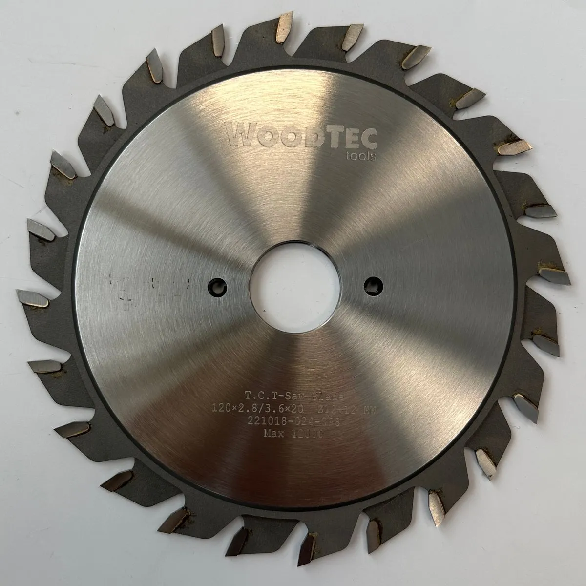 Пильный диск составной WoodTec для форматно-раскроечных станков Ø120 х 20 х 2,8-3,6 Z = 12 + 12 Пильный диск составной WoodTec для форматно-раскроечных станков Ø120 х 20 х 2,8-3,6 Z = 12 + 12