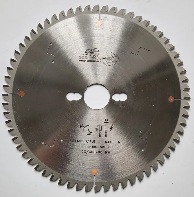 Пильный диск TCT "Pilana" 216x2.8/1.8x30 z64 87 TFZ N