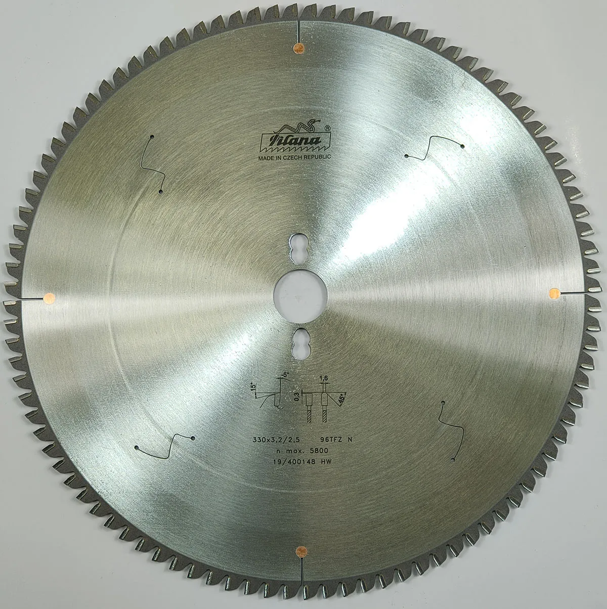 Пильный диск TCT "Pilana" 330x3.2/2.5x30 z96 87 TFZ N Пильный диск TCT "Pilana" 330x3.2/2.5x30 z96 87 TFZ N