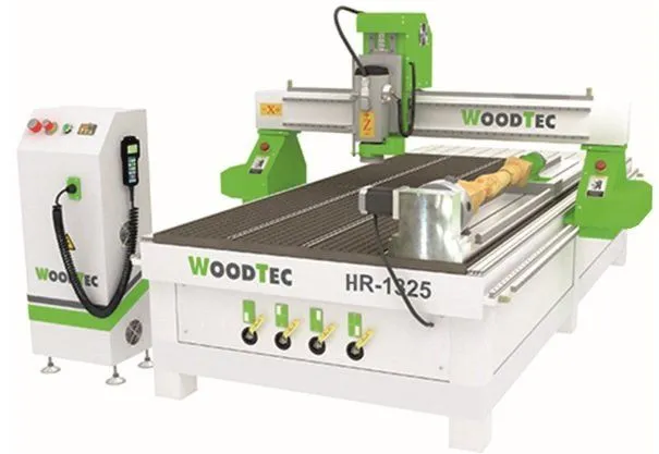 Фрезерно-гравировальный станок с ЧПУ с токарной осью WoodTec HR 1325 Фрезерно-гравировальный станок с ЧПУ с токарной осью WoodTec HR 1325
