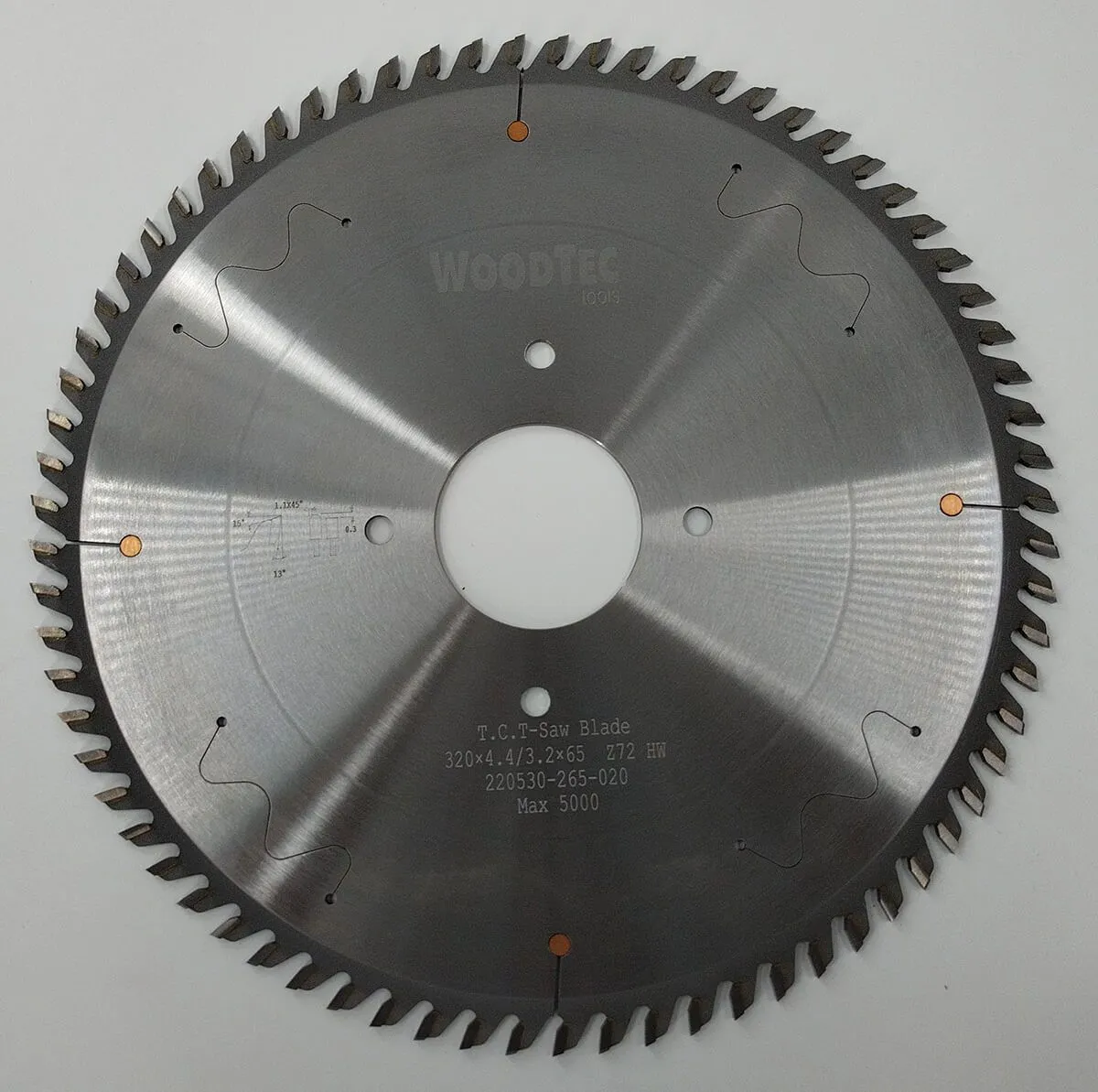 Пильный диск основной Ø320 х 65 х 4,4 / 3,2 Z = 72 WoodTec Пильный диск основной Ø320 х 65 х 4,4 / 3,2 Z = 72 WoodTec