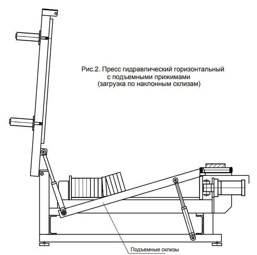 Горизонтальный пресс с подъемными фронтальными прижимами HSL300-12.4GP Горизонтальный пресс с подъемными фронтальными прижимами HSL300-12.4GP