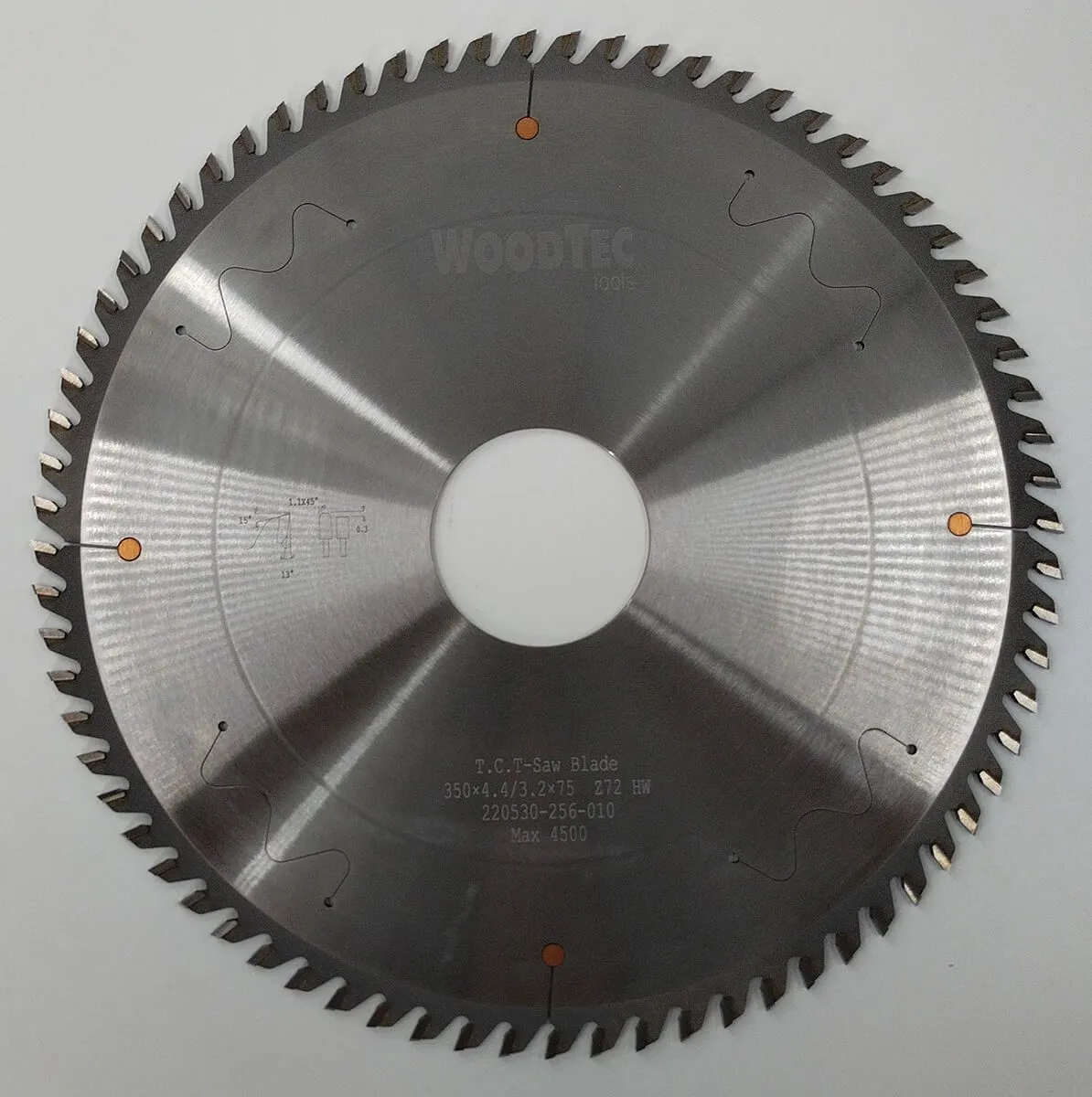 Пильный диск основной Ø350 х 75 х 4,4 / 3,2 Z = 72 WoodTec Пильный диск основной Ø350 х 75 х 4,4 / 3,2 Z = 72 WoodTec