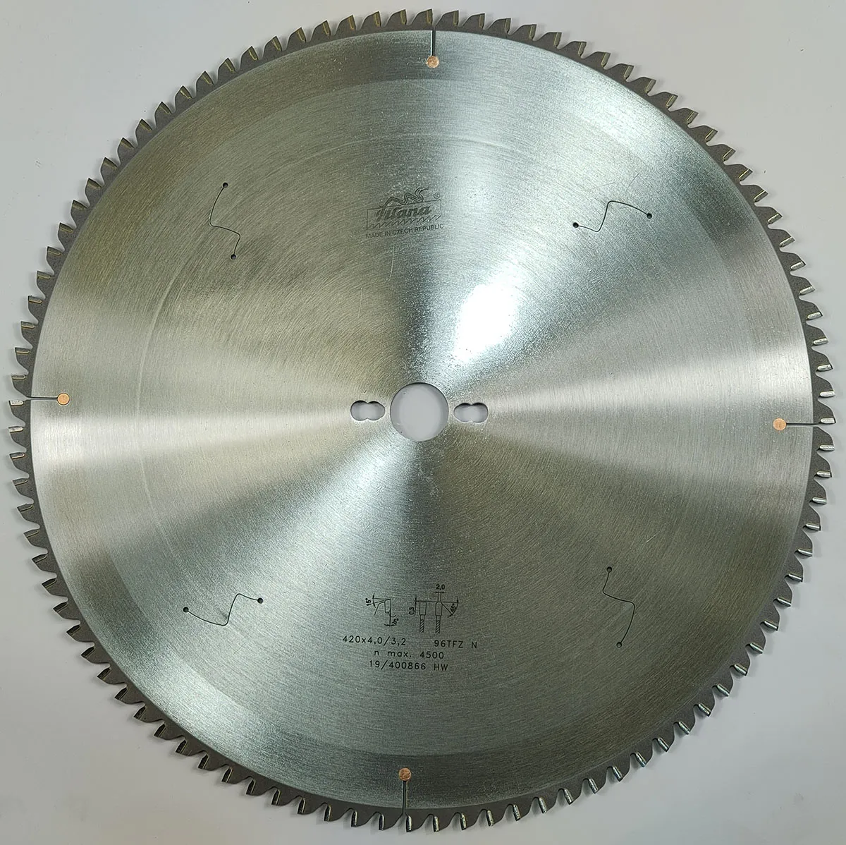 Пильный диск TCT "Pilana" 420x4.0/3.2x30 z96 87-13 TFZ N Пильный диск TCT "Pilana" 420x4.0/3.2x30 z96 87-13 TFZ N