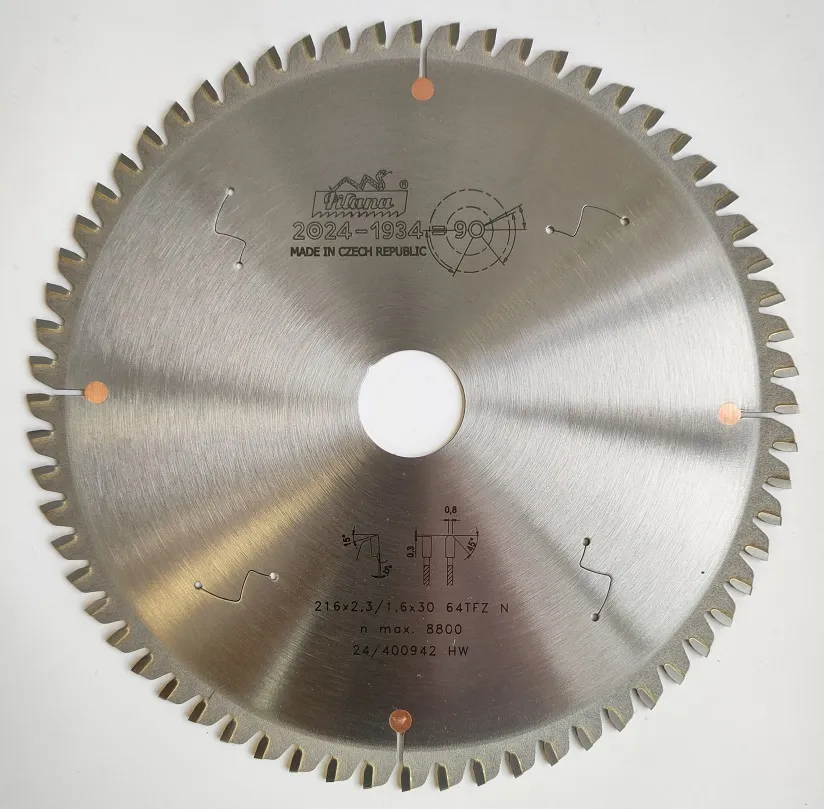 Пильный диск TCT "Pilana" 216x2.3/1.6x30 z64 87 TFZ N