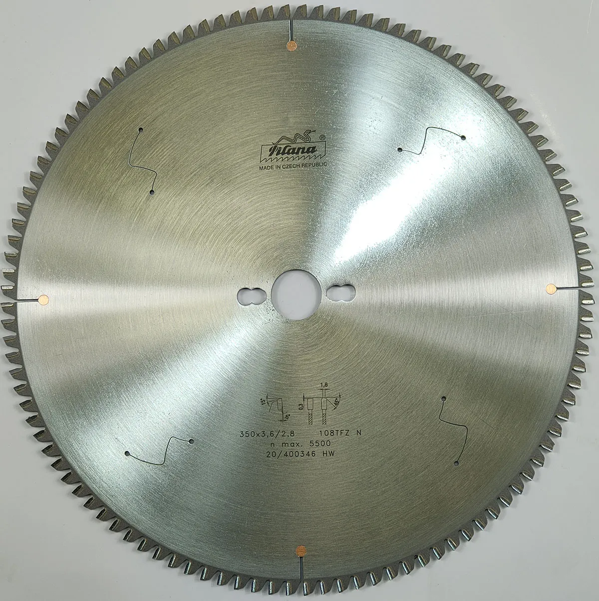 Пильный диск TCT "Pilana" 350x3.6/2.8x30 z108 87-11 TFZ N Пильный диск TCT "Pilana" 350x3.6/2.8x30 z108 87-11 TFZ N