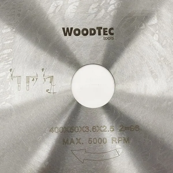 Пильный диск Ø400 х 50 х 3,6/2,5 Z96 WZ WoodTec Пильный диск Ø400 х 50 х 3,6/2,5 Z96 WZ WoodTec
