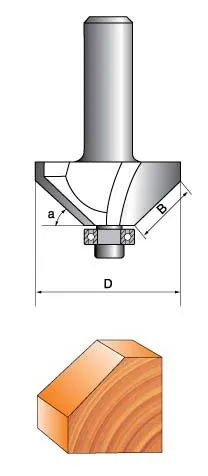Фреза ГЛОБУС 1022 D40 кромочная конусная