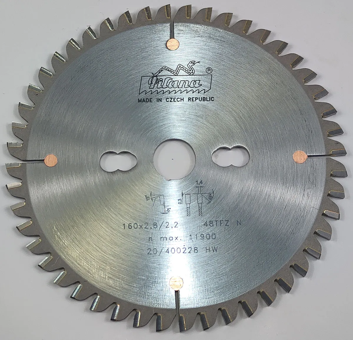 Пильный диск TCT "Pilana" 160x2.8/2.2x20 z48 87-11 TFZ N