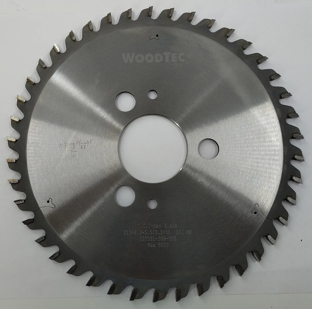 Подрезной диск Ø215 х 50 х 4,3-5,5 Z = 42 WoodTec Подрезной диск Ø215 х 50 х 4,3-5,5 Z = 42 WoodTec