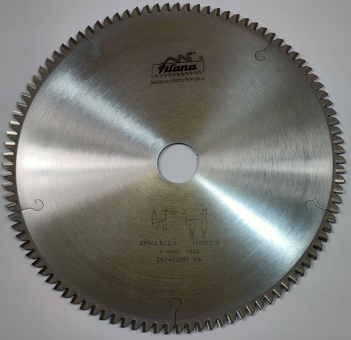 Пильный диск TCT "Pilana" 250x2.6/2.0x30 z100 87.1 TFZ N