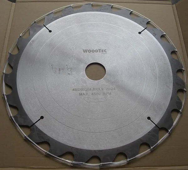 Пильный диск Ø450 х 50 х 4,2/2,8 Z24 WZ WoodTec